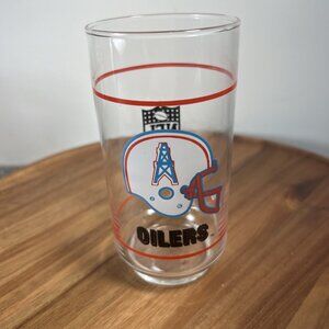 Vintage Mobil NFL - Houston Oilers - Glass Cup Retro - 10oz